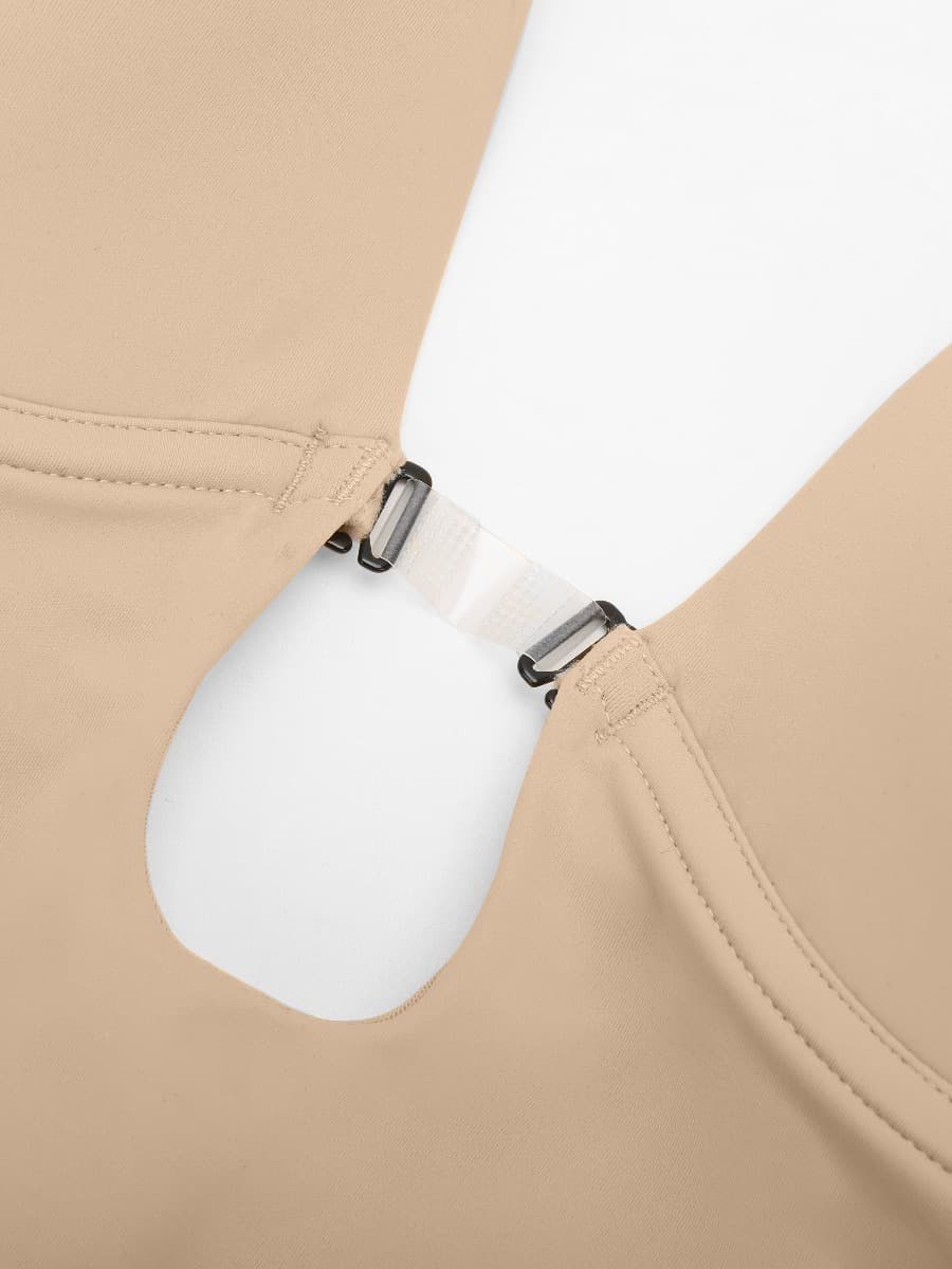 Faja moldeadora de espalda baja hasta la mitad del muslo con almohadillas extraíbles para glúteos y caderas