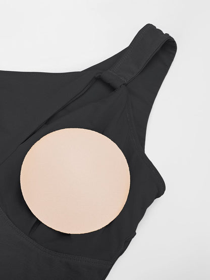 Fato de Banho Modelador de Um Ombro com Pregas