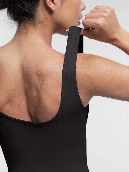 Macacão Modelador Sem Costuras Decote Quadrado com Costas em U