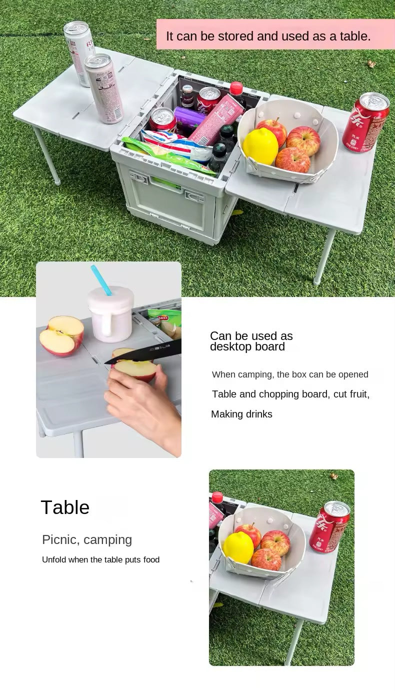 Multi-Use Folding Storage Box & Table