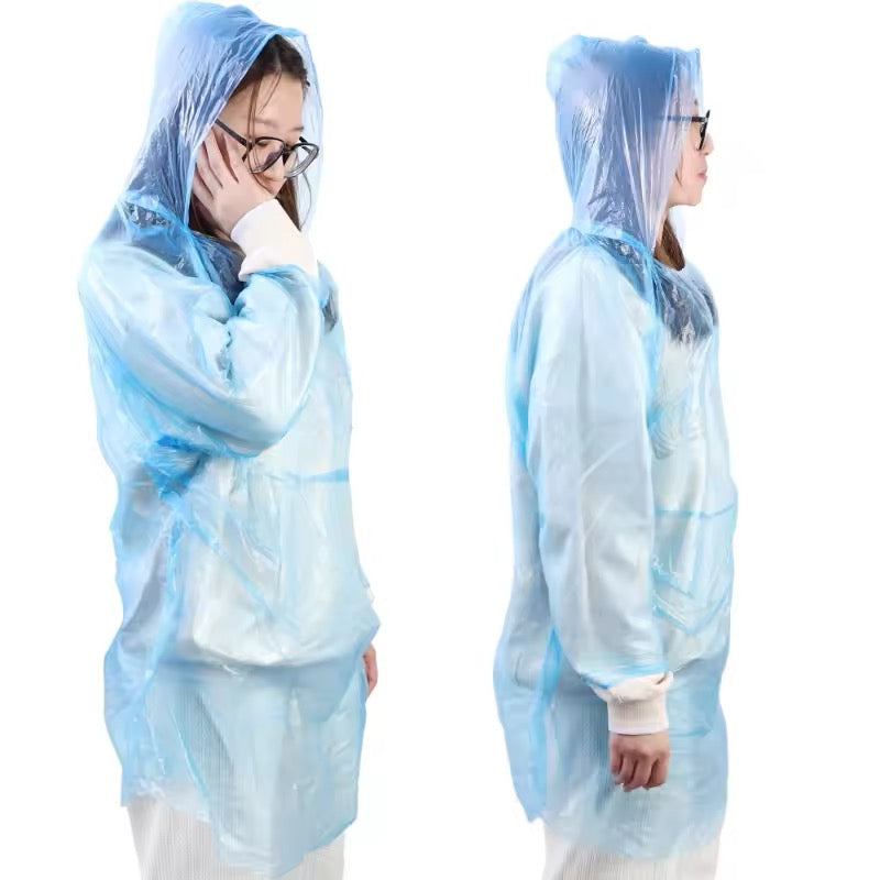 Portable Disposable Rain Poncho Set of 5