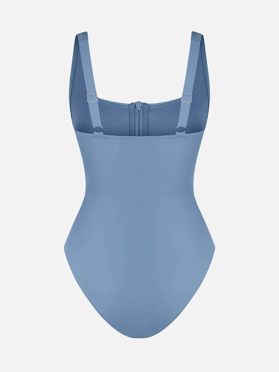 Traje de baño de una pieza con control de abdomen y cintura moldeadora