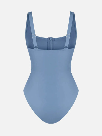 Traje de baño de una pieza con control de abdomen y cintura moldeadora