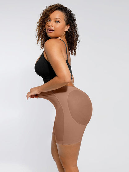 Body Modelador em Mesh de Cintura Baixa com Lifting de Glúteos