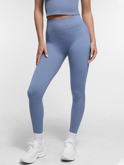 Seamless Double-Layer Waistband Peach Buttocks Shaping Yoga Leggings