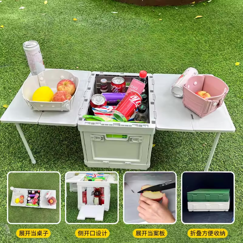 Multi-Use Folding Storage Box & Table