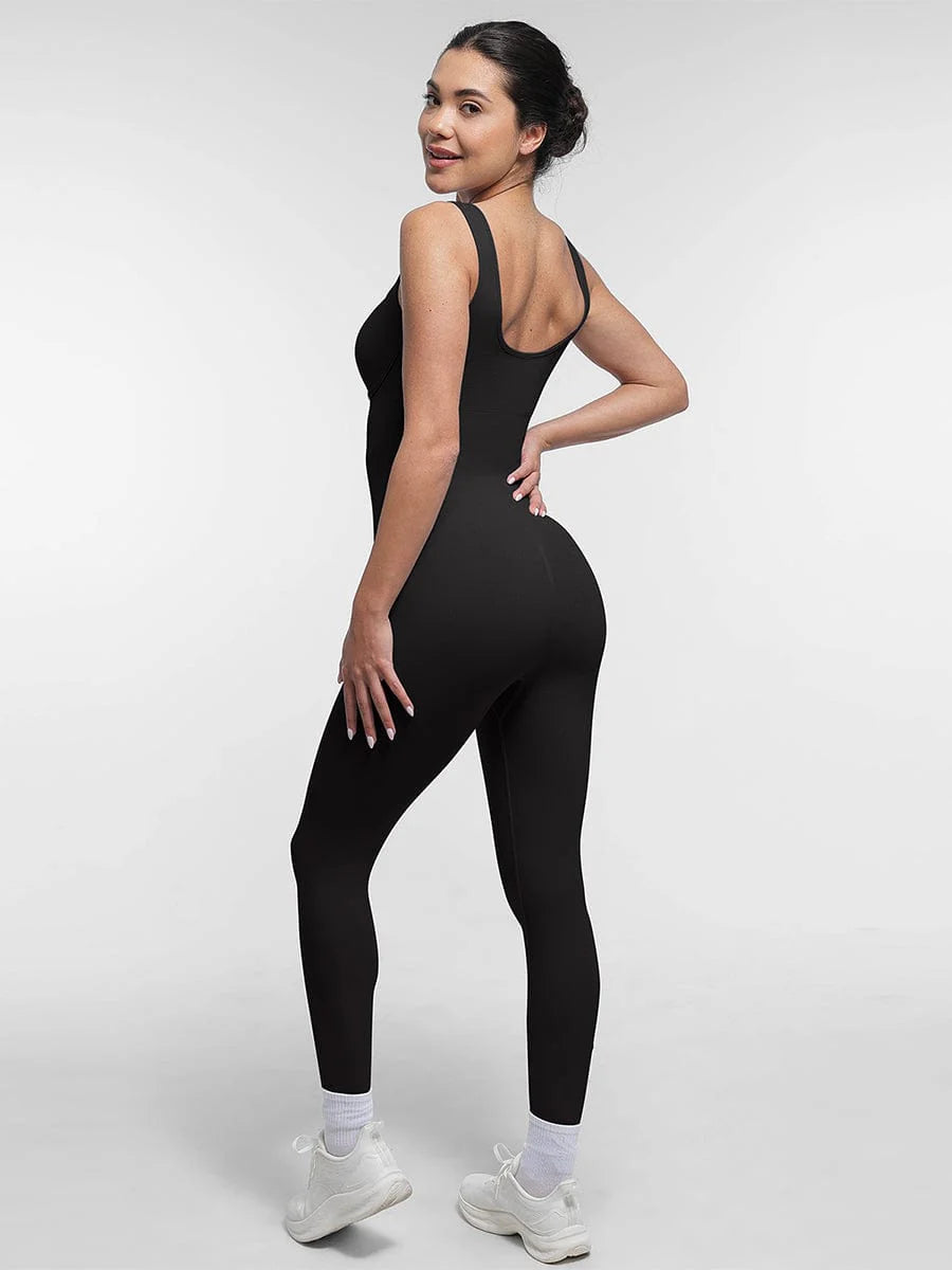 Macacão Modelador Sem Costuras Decote Quadrado com Costas em U