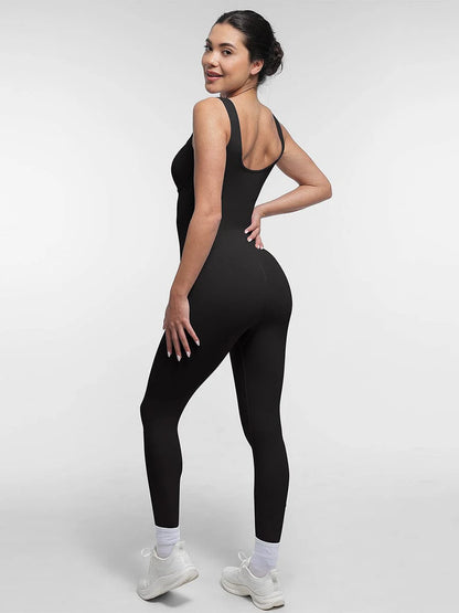 Macacão Modelador Sem Costuras Decote Quadrado com Costas em U