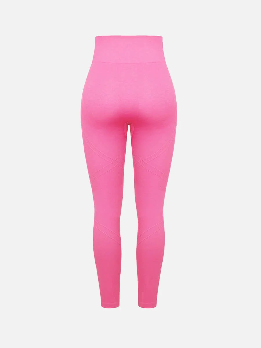 Seamless Double-Layer Waistband Peach Buttocks Shaping Yoga Leggings