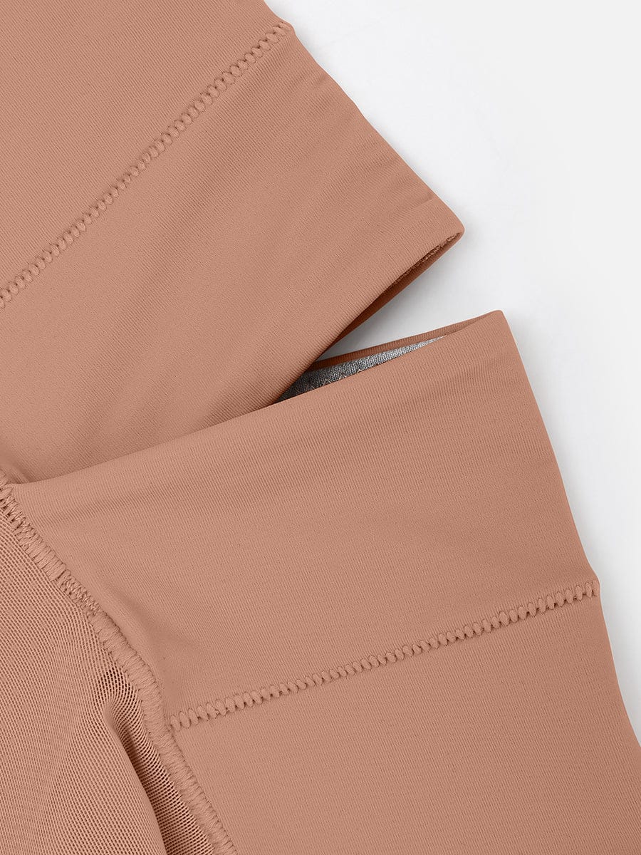 Body Modelador em Mesh de Cintura Baixa com Lifting de Glúteos