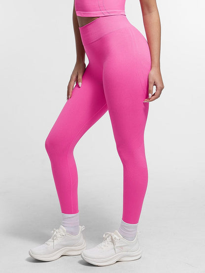 Seamless Double-Layer Waistband Peach Buttocks Shaping Yoga Leggings