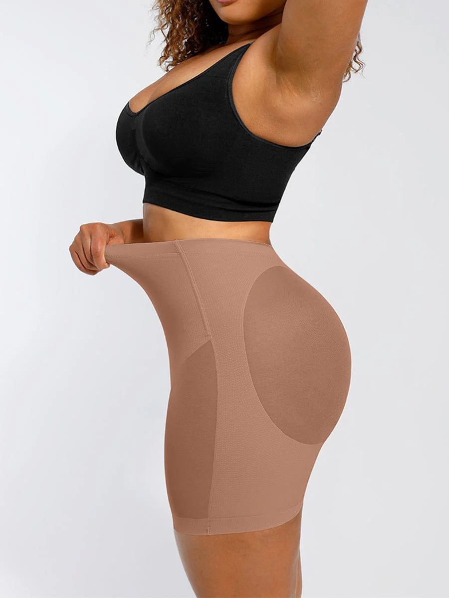 Body Modelador em Mesh de Cintura Baixa com Lifting de Glúteos