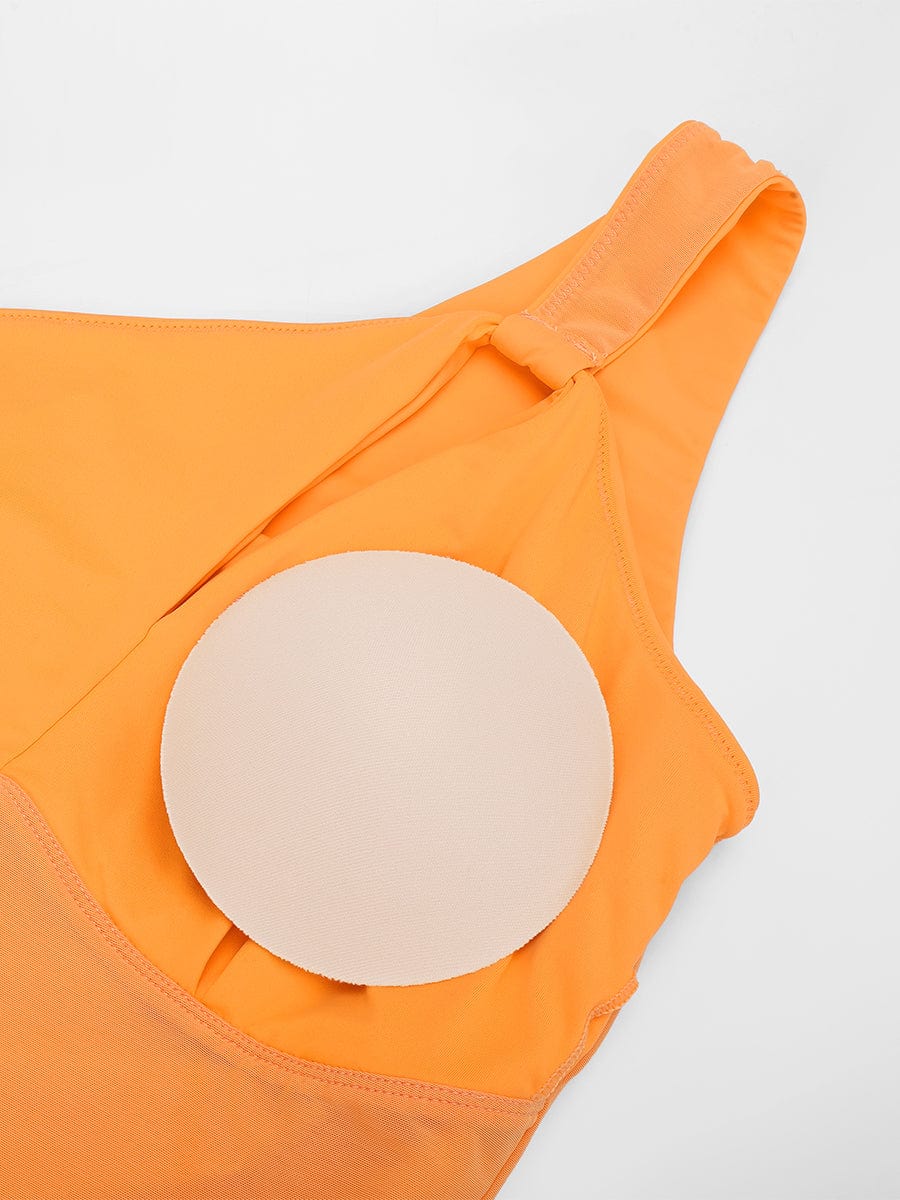 Fato de Banho Modelador de Um Ombro com Pregas