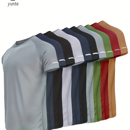 10-Pack Active Tees - Grey, Navy, Black, White, Navy, Black, Grey, Green, Red, Khaki