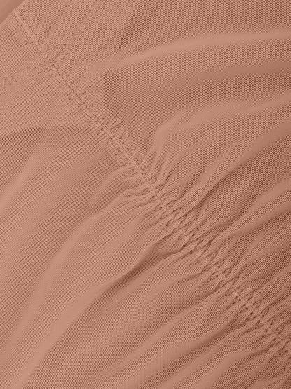 Body Modelador em Mesh de Cintura Baixa com Lifting de Glúteos