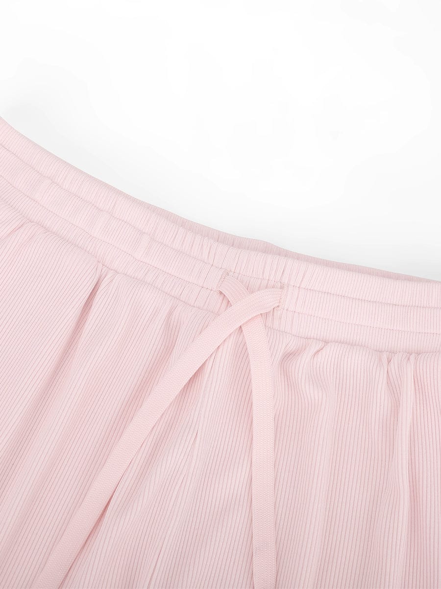 Rayon Ribbed Wide Leg Lounge Pants