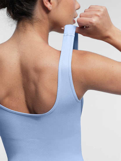 Macacão Modelador Sem Costuras Decote Quadrado com Costas em U