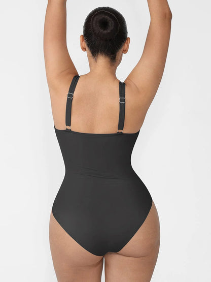 Traje de baño de una pieza con control de abdomen y cintura moldeadora