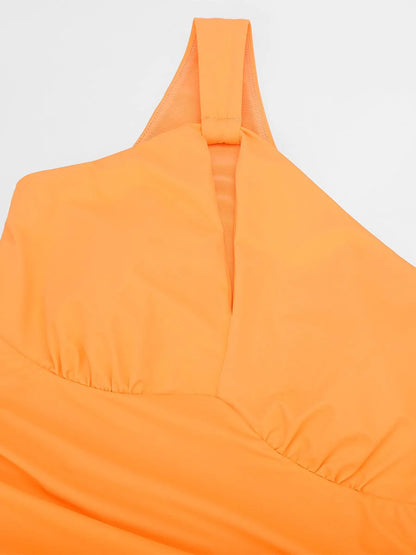 Fato de Banho Modelador de Um Ombro com Pregas