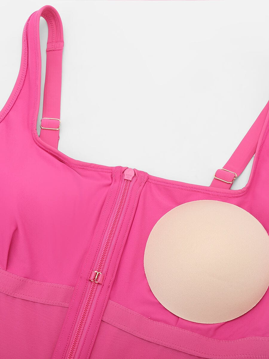 Traje de baño de una pieza con control de abdomen y cintura moldeadora