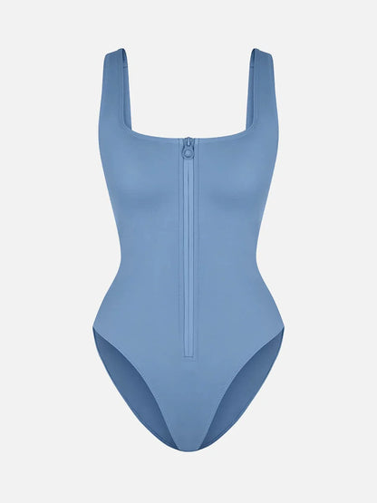 Traje de baño de una pieza con control de abdomen y cintura moldeadora