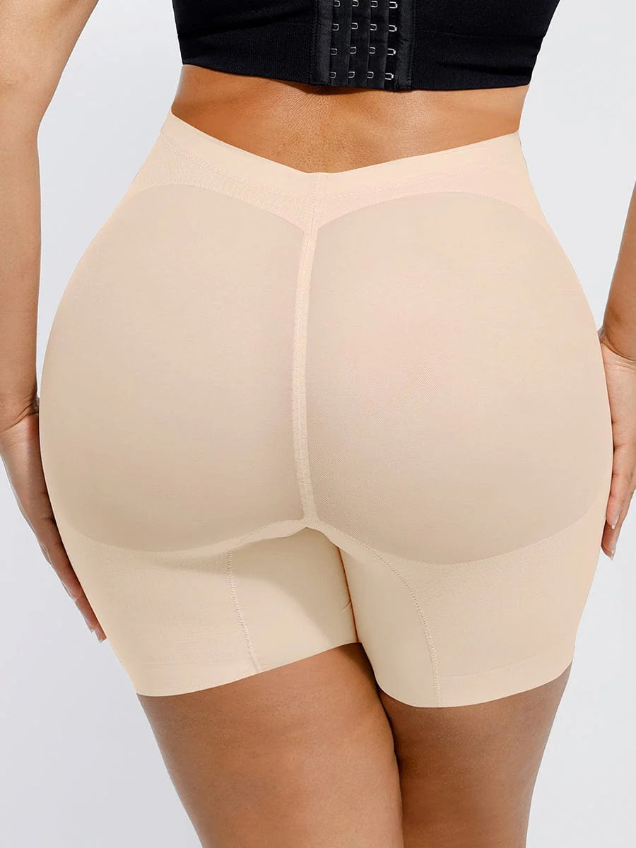 Body Modelador em Mesh de Cintura Baixa com Lifting de Glúteos