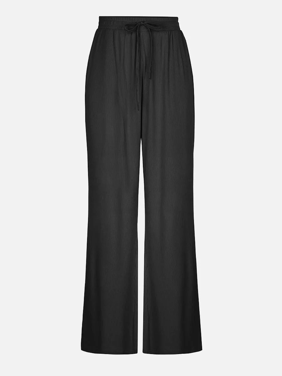 Rayon Ribbed Wide Leg Lounge Pants