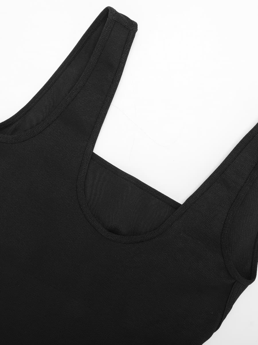 Macacão Sem Costuras Decote Quadrado com Costas em U