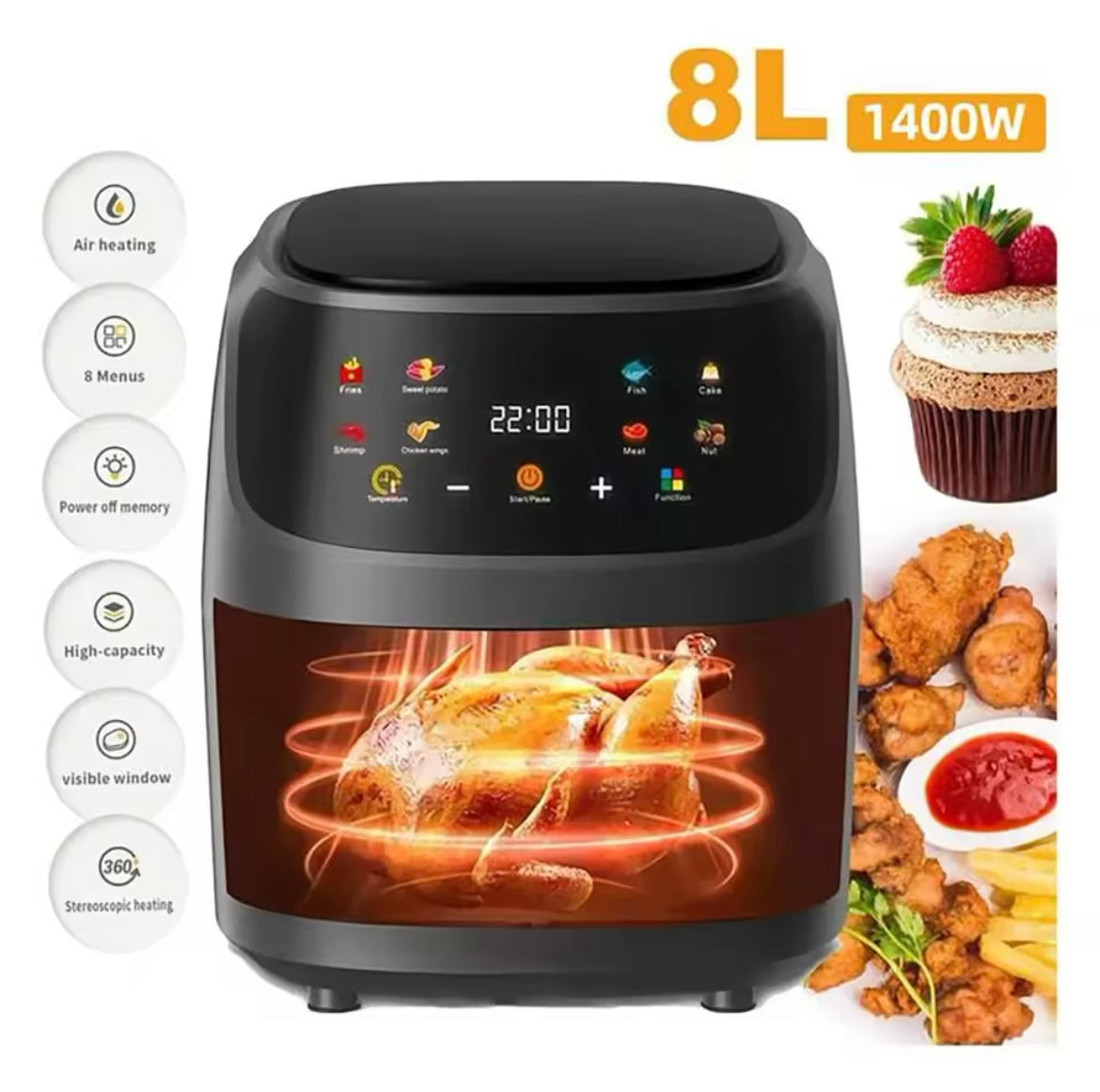 8L Smart Air Fryer Oven