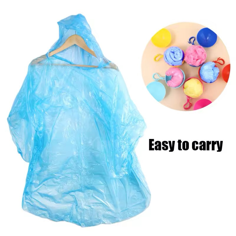 Portable Disposable Rain Poncho Set of 5