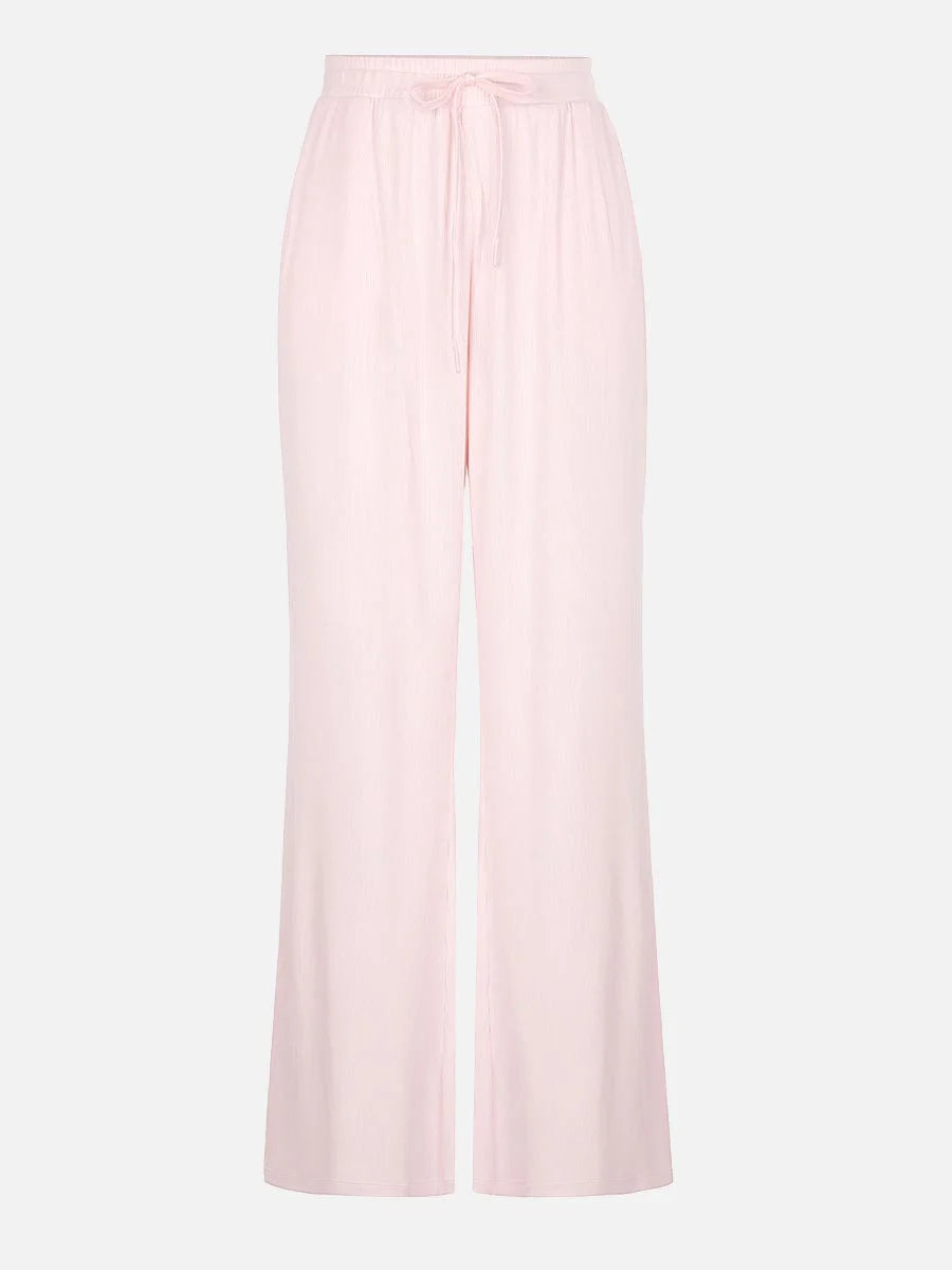 Rayon Ribbed Wide Leg Lounge Pants