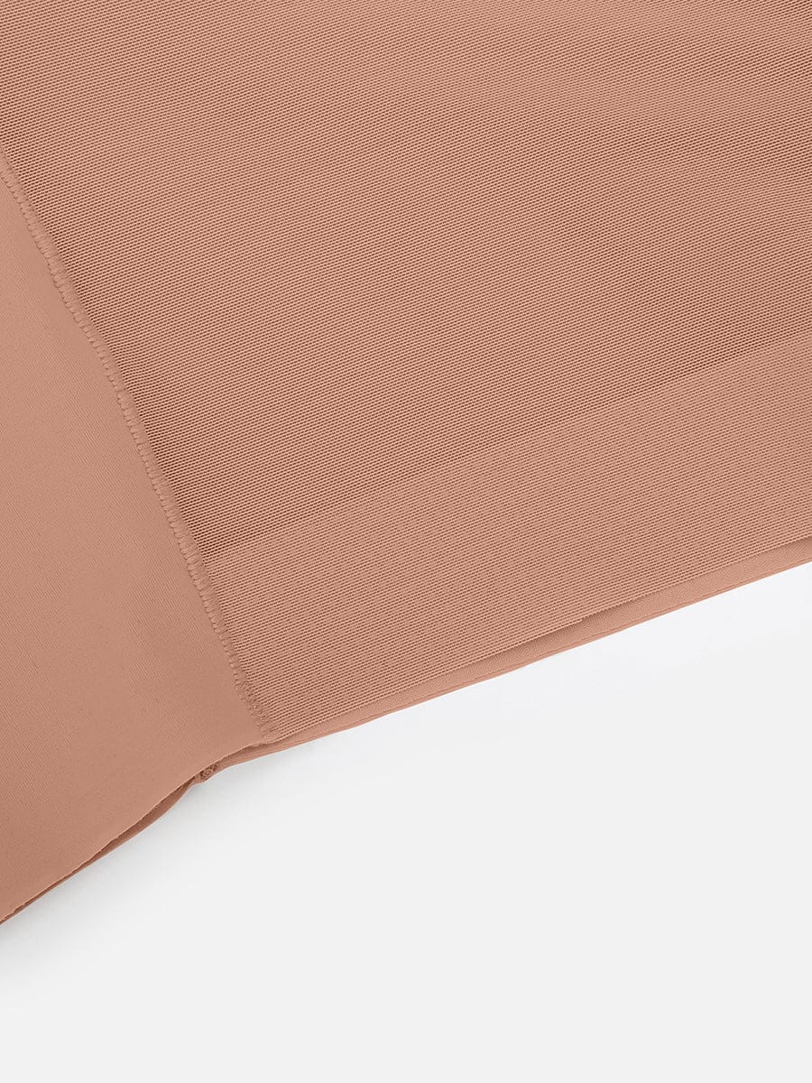 Body Modelador em Mesh de Cintura Baixa com Lifting de Glúteos