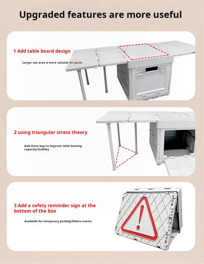 Multi-Use Folding Storage Box & Table