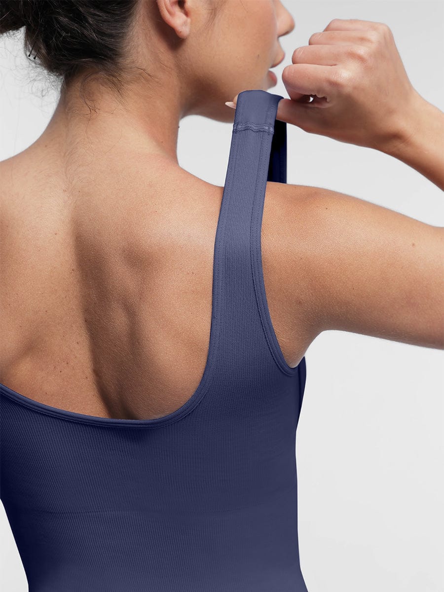 Macacão Modelador Sem Costuras Decote Quadrado com Costas em U