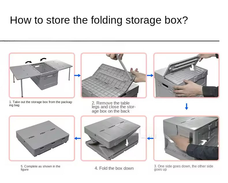 Multi-Use Folding Storage Box & Table