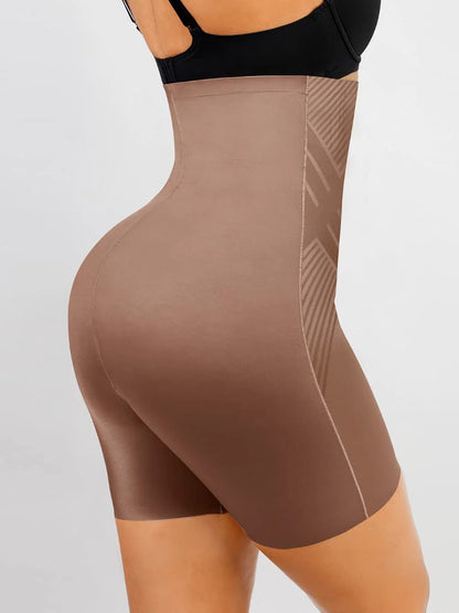 Braguita moldeadora de cintura alta de spandex líquido Air Slim para adelgazar muslos