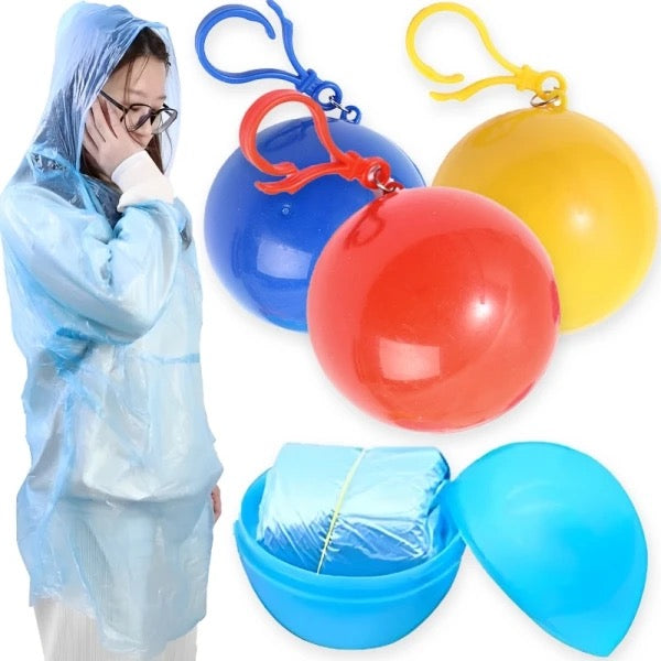 Portable Disposable Rain Poncho Set of 5