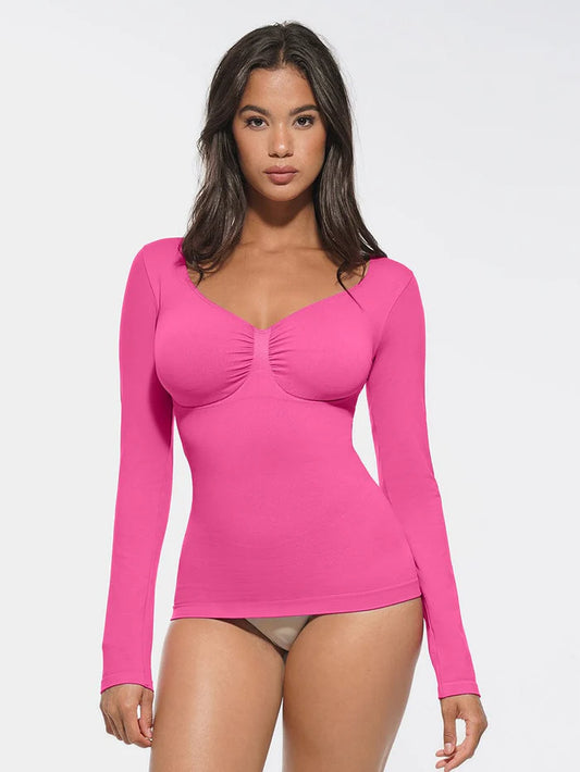 Diamond Neck Bust Support Waist and Tummy Control Shaping Top