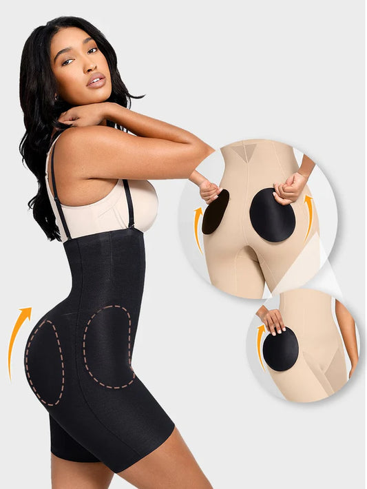 3 IN 1 High Waist Tummy Control Padded Hips And Butt Seamless Shaper