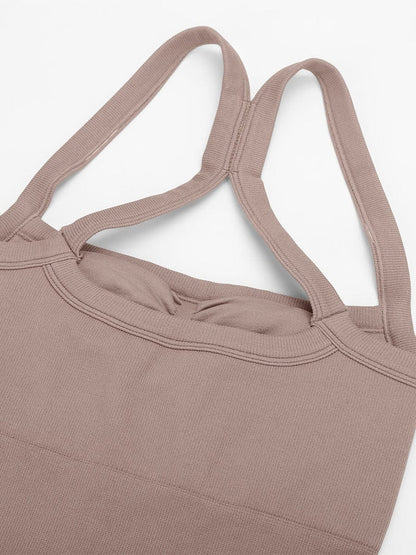 Seamless Sports Shaping 2 in 1 Waist and Tummy Control Bra-free Jumpsuit