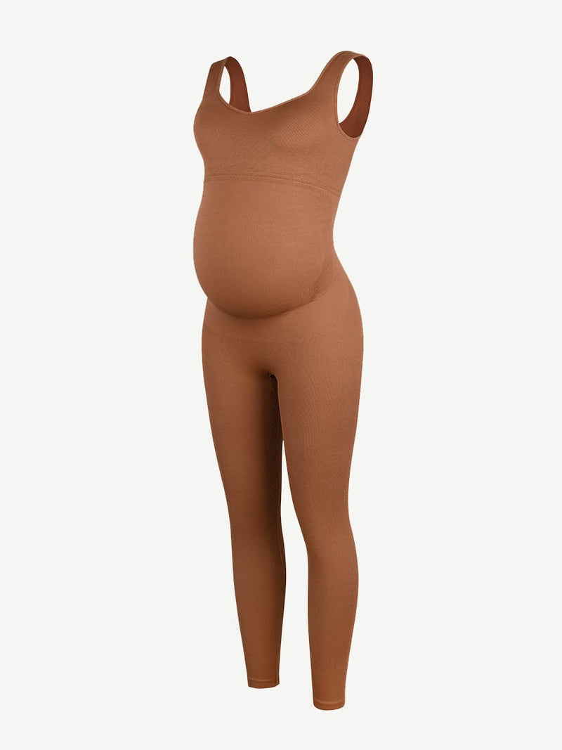Seamless Eco-friendly Back Lifting Abdominal Supports Maternity Catsuit Jumpsuit