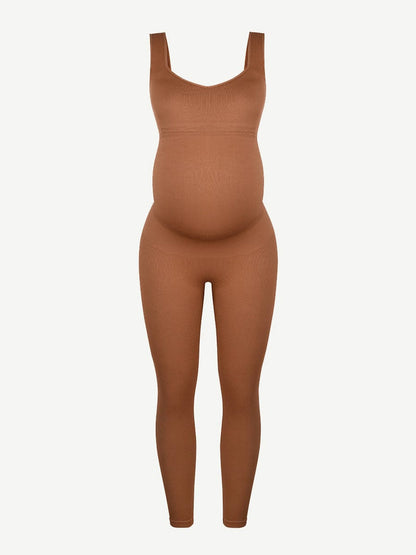 Seamless Eco-friendly Back Lifting Abdominal Supports Maternity Catsuit Jumpsuit