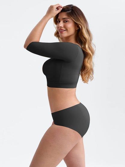 Top Pós-Cirúrgico com Suporte ao Peito e Compressão nos Braços