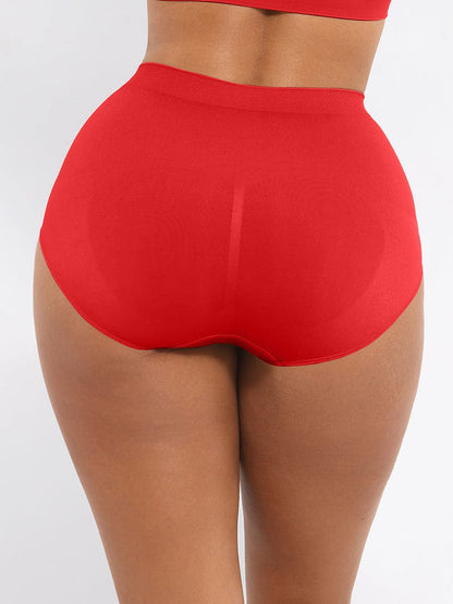 Cueca Modeladora Sem Costuras de Cintura Alta com Efeito Push-Up
