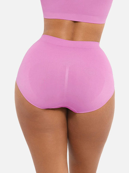 Cueca Modeladora Sem Costuras de Cintura Alta com Efeito Push-Up