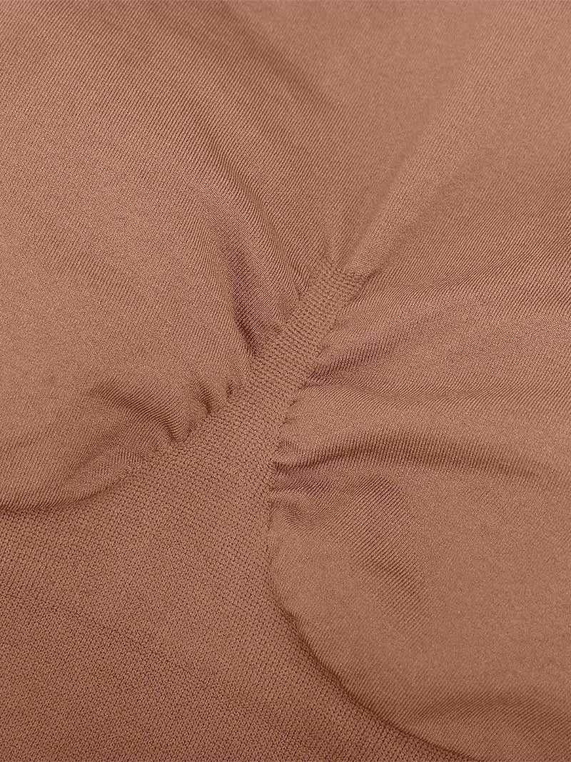 Round Neck Seamless Sexy U Back Shape Shapewear with Removable Cups