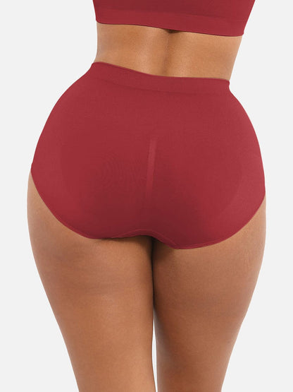 Cueca Modeladora Sem Costuras de Cintura Alta com Efeito Push-Up