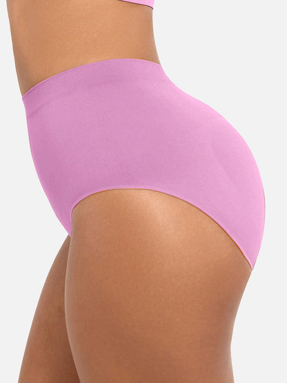 Cueca Modeladora Sem Costuras de Cintura Alta com Efeito Push-Up