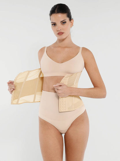 Cinta Modeladora em Mesh Respirável com 7 Barbatanas de Aço