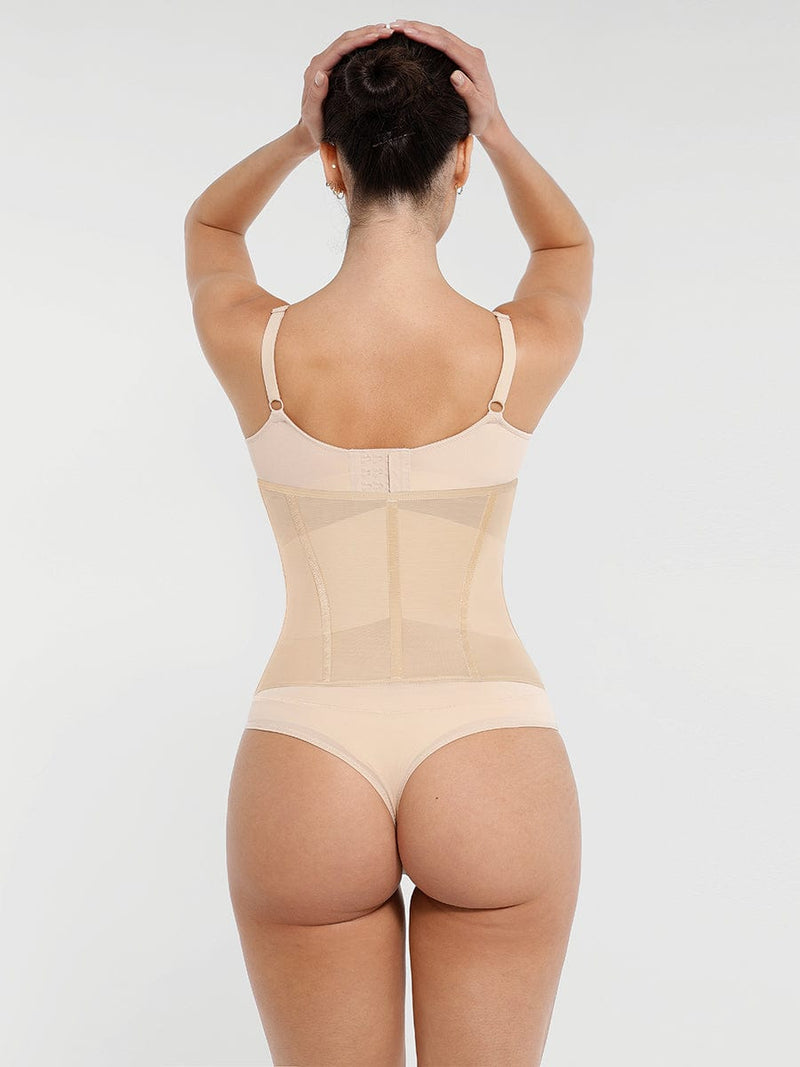 Cinta Modeladora em Mesh Respirável com 7 Barbatanas de Aço